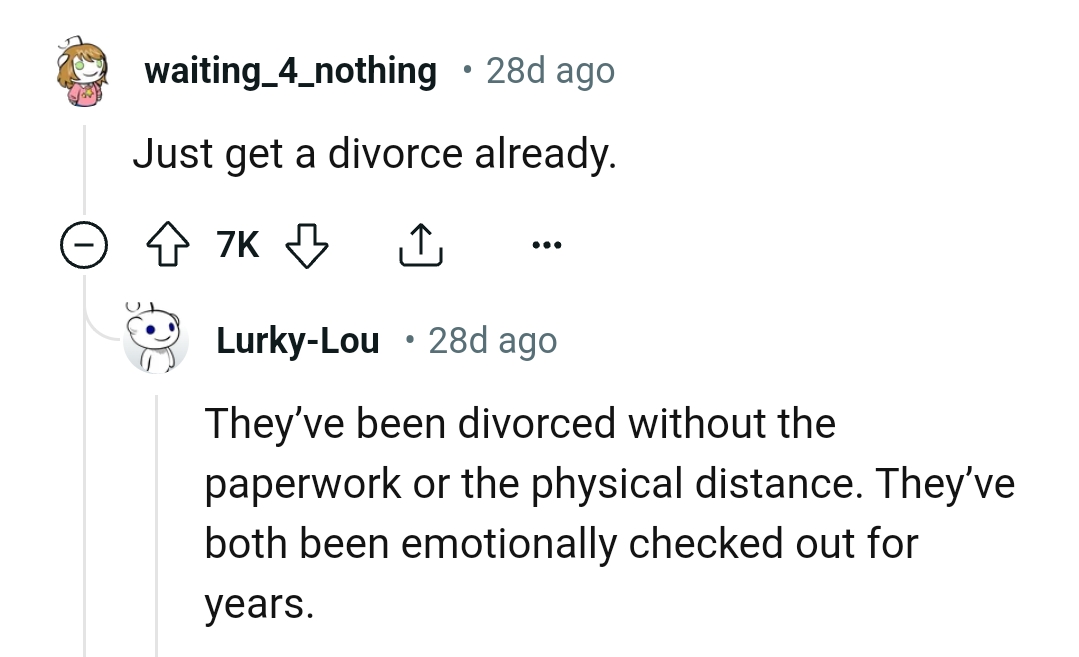 They've been divorced without the paperwork