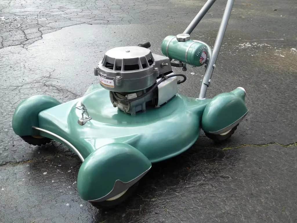24. This custom built retro lawnmower.