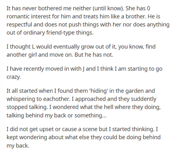 Then he goes into detail about what happened that raised his concerns and how he's feeling about it now.