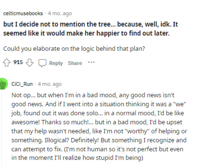 People questioned OP's logic and why he did the things he did, but others chimed in with their perspectives.