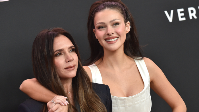 Victoria Beckham on a red carpet, referencing Nicola Peltz amid Brooklyn drama