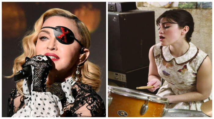 Madonna was a drummer for a band.