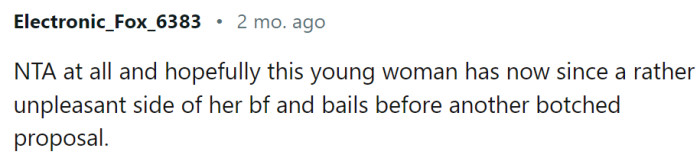 It looks like OP did this girl a favor and showed her what boyfreind is really like