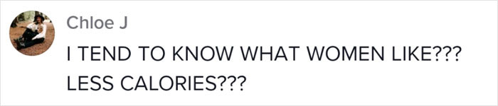 So women like less calories