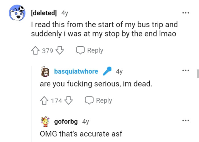 This Redditor was at their stop by the end of the chat