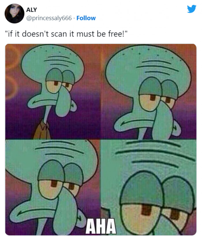 3. Do the Squidward laugh.