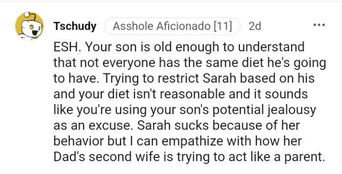 Dad's second wife is trying to act like a parent