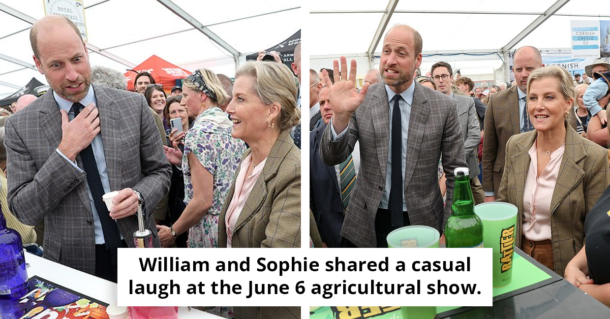 Prince William Recoils At Gin During Rare Outing With Duchess of Edinburgh