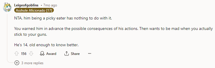 You warned him in advance.