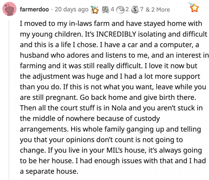 Someone had this sage advice to give to OP