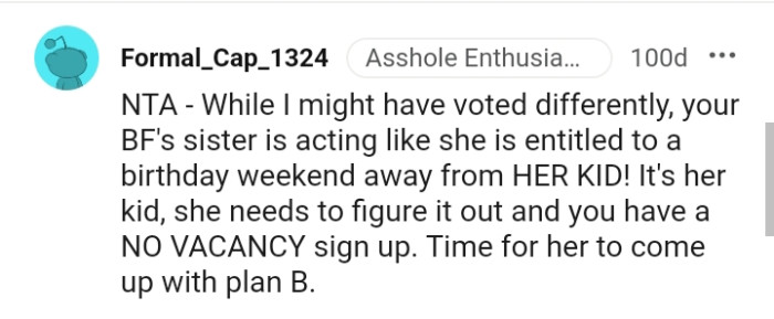 It's time for her to come up with a second plan