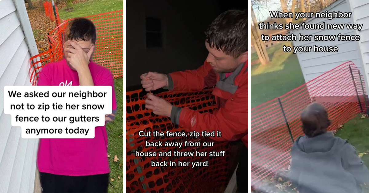 A Family's War With Their Neighbor Over A Snow Fence Goes Viral