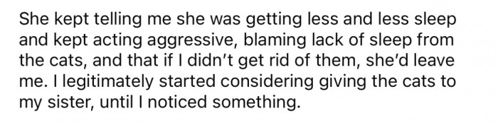 This is what his wife was doing.