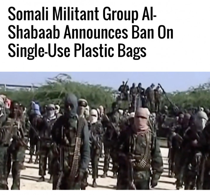 Somali Militant Group Al-Shabaab Announces Ban On Single-Use Plastic Bags