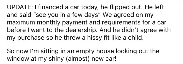 She also added an update on how he's reacting to things now that she's building herself up.