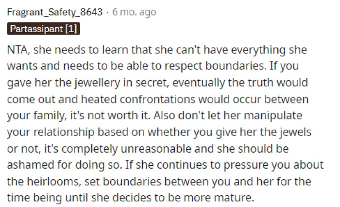 She does need to respect boundaries, but perhaps there's a conversation to be had here so that she understands her sister isn't acting maliciously.