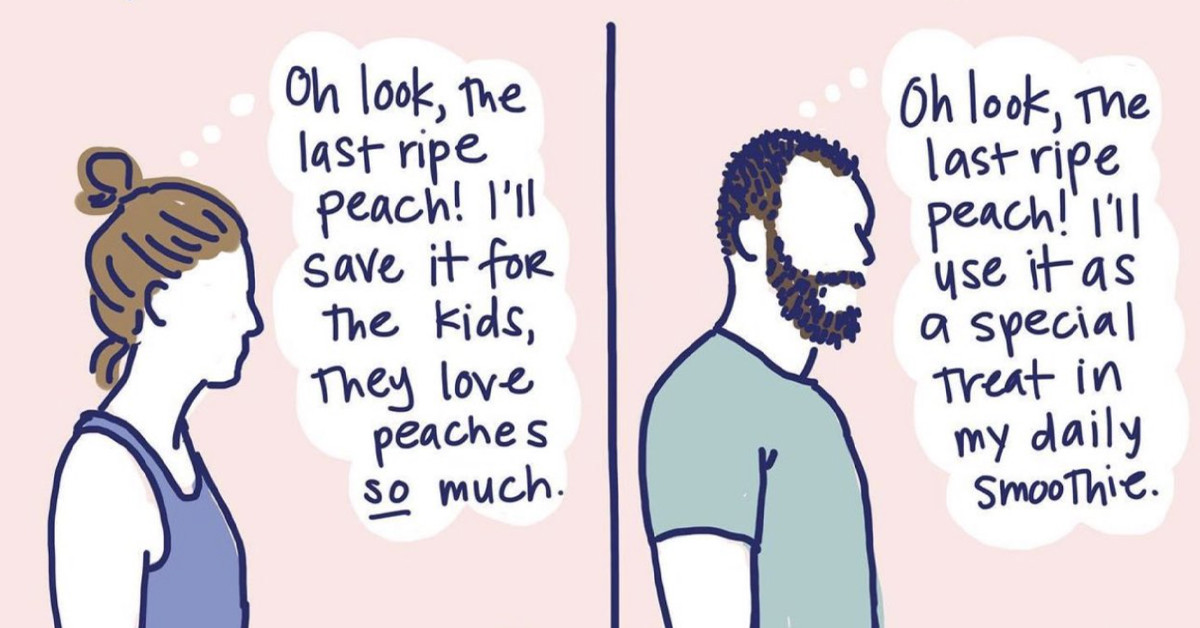 Mom Makes A Comic To Speak Out About Her And Her Husband's POV On Seeing The Last Peach In Their Fruit Bowl, Ends Up Being Memefied By The Twitter Community