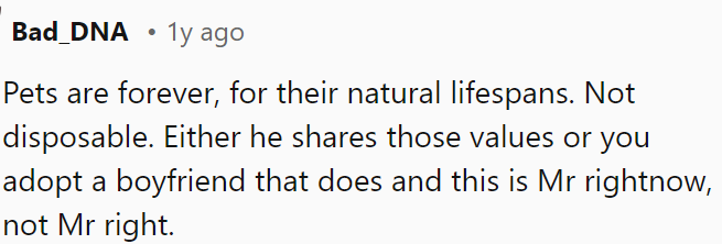 OP needs to find a boyfriend who shares these values.