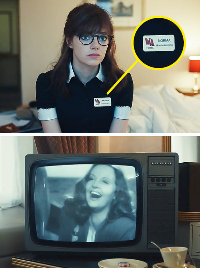 4. We can see that Estella watches Lifeboat by Alfred Hitchcock at the opening of the movie, Cruella