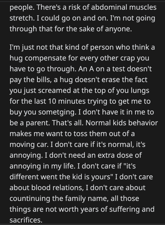 The miracle of birth does not last long, it quickly wears off once the responsibilities set in