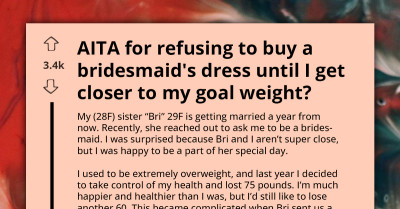 Bridesmaid Pressured To Get Wedding Dress Early, Wants To Wait To Lose More Weight Before Ordering