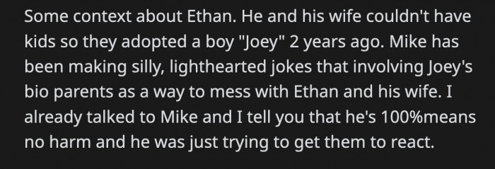 This is where Mike gets his topic of joke