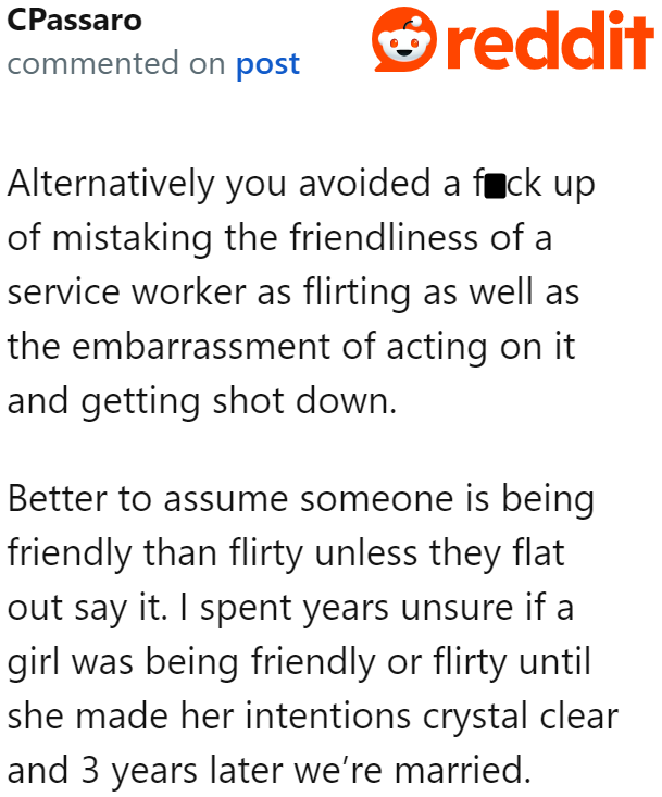 The OP didn't eff up. He avoided the eff up.