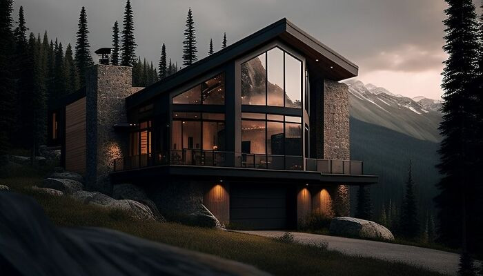 15. Contemporary Mountain Home - Minimalistic Touch