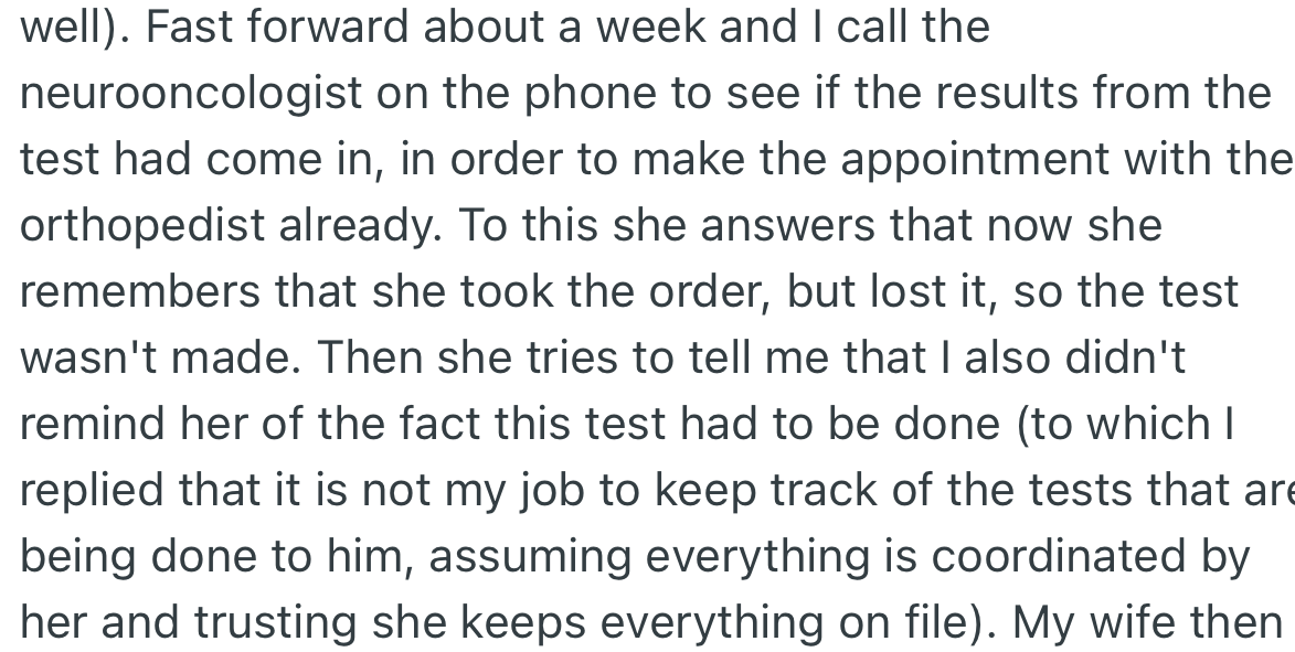 OP Called the Doctor a Week Later to Inquire About His Son’s Test, Only to Discover That the Doctor Had Lost the Blood Sample. Worst of All, the Doctor Refused to Take Responsibility for Her Carelessness
