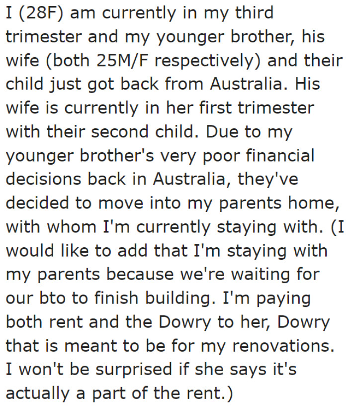 Then reveals her family background.