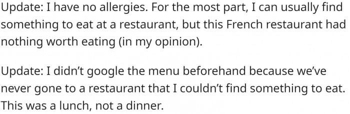 He has no food allergies.