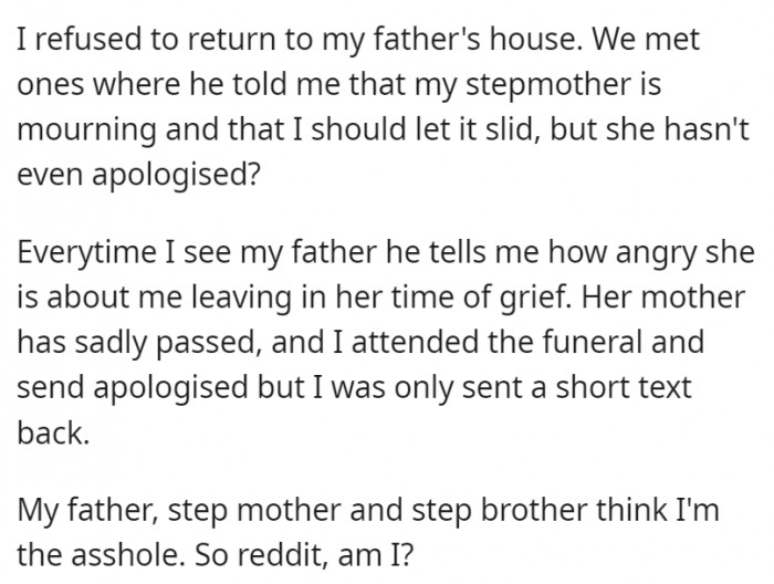 Now, OP's own father is guilt-tripping him for what he did