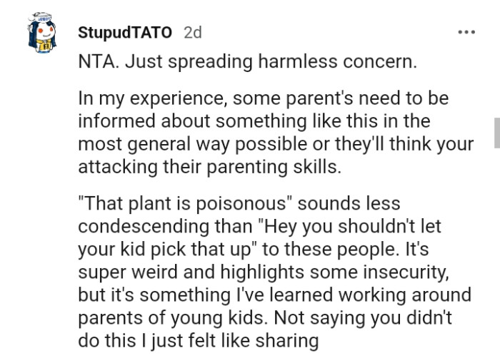 It's super weird and highlights some insecurity.