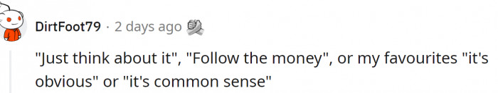 But if we think about it, it is pretty obvious: