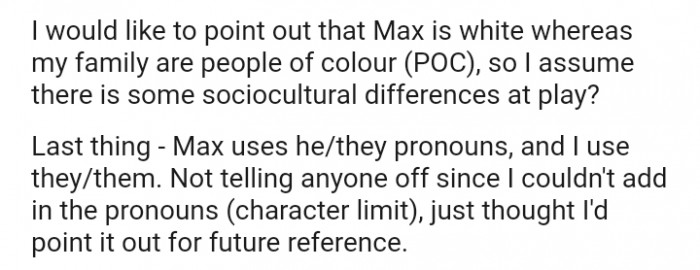 The OP would also like to point out something