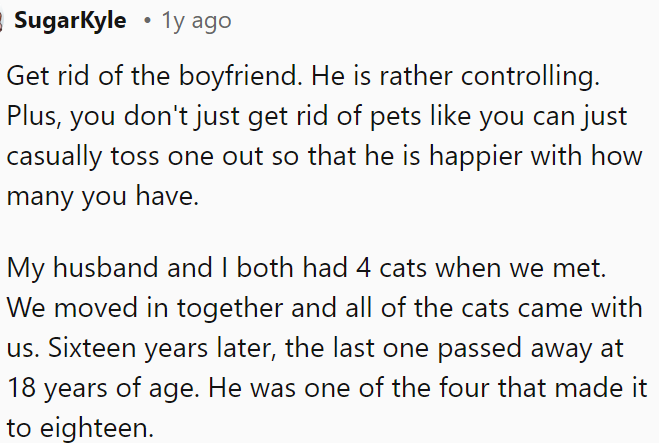 OP should dump the boyfriend—he's too controlling.