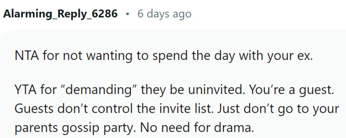 OP is a guest, and guests don’t control the invite list.