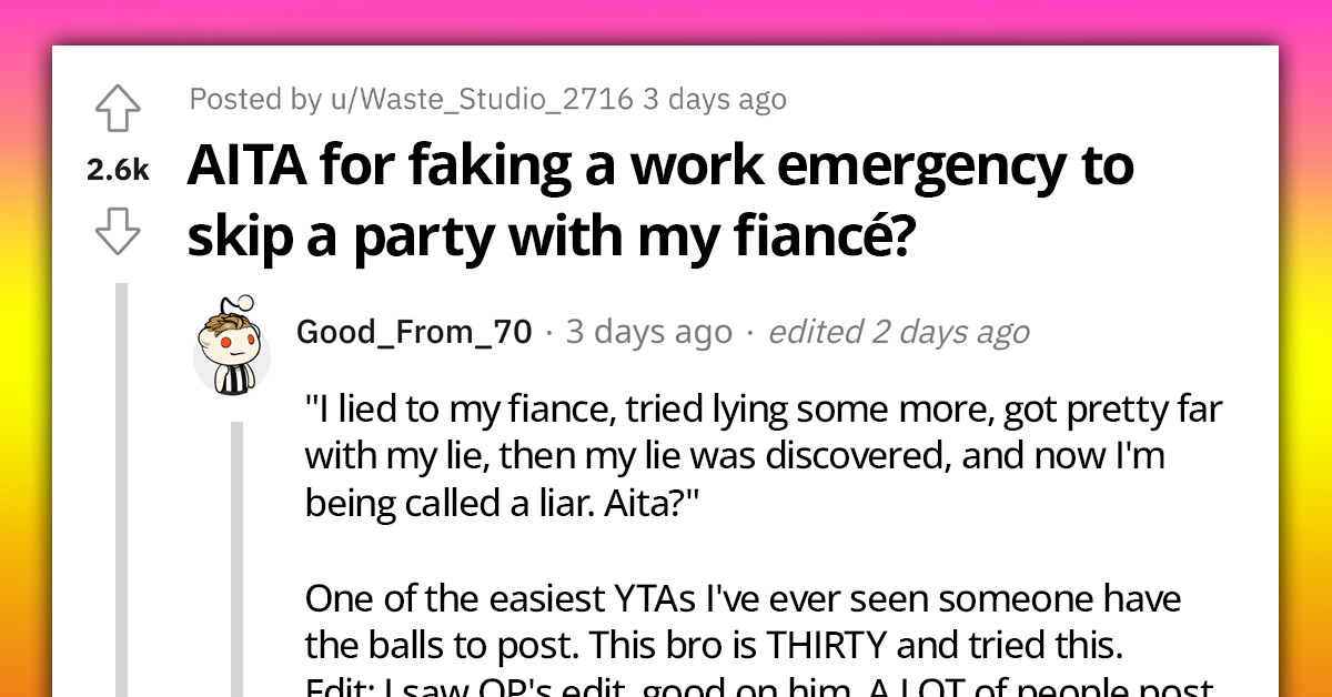 Man Fakes Work Emergency To Get Out Of A Baby Shower, Risks His Great Relationship
