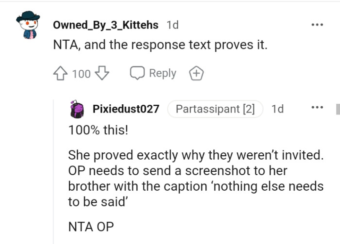 The response text sent by the OP's SIL proves everything