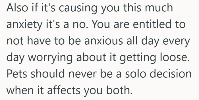 If the pet comes with daily dread, it probably does not belong in the house.