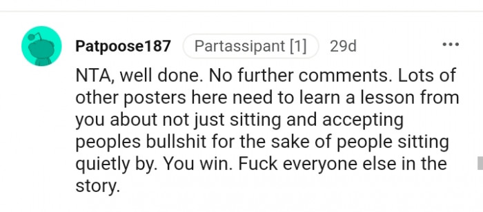 You should not just sit and accept nonsense