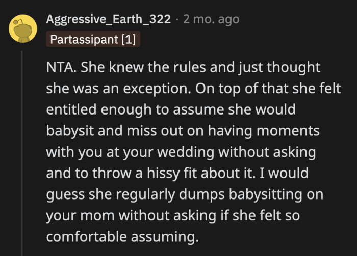 Short of wearing a bridal dress, OP's sister was the epitome of a terrible wedding guest