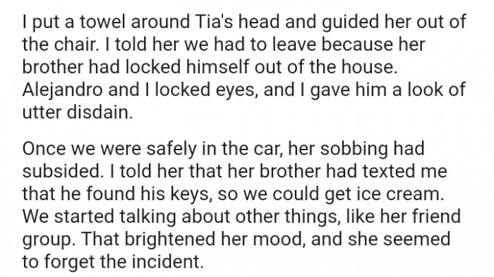 OP had to take her daughter out and make efforts to brighten her mood