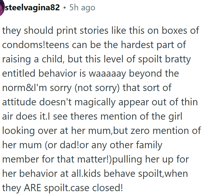 Spoiled teen’s ungrateful reaction proves kids act entitled when parents let them.