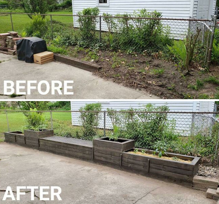 "I Made A Huge Planter In Place Of An Eye Sore"