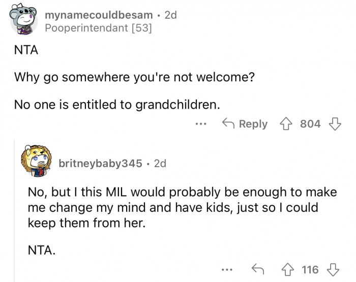 OP should avoid going to places where she's not welcome.