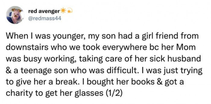 Sometimes it only takes one action...