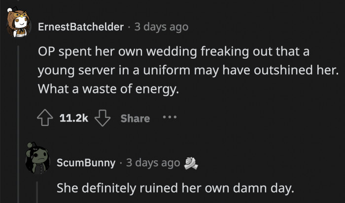 OP has no one to blame but herself
