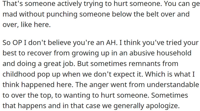 But OP did go over the line