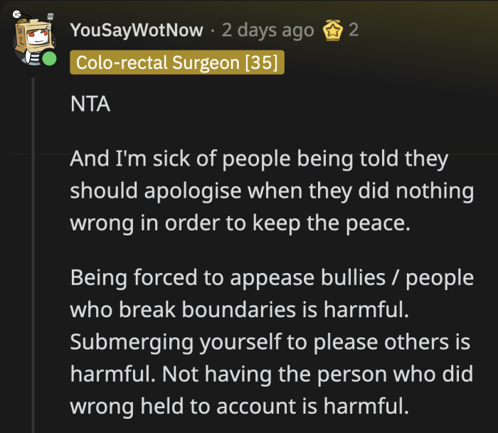 She did nothing wrong. She was pestered relentlessly for information she didn't have. She had to placate an angry mother-in-law at a party that was meant for her and her baby.